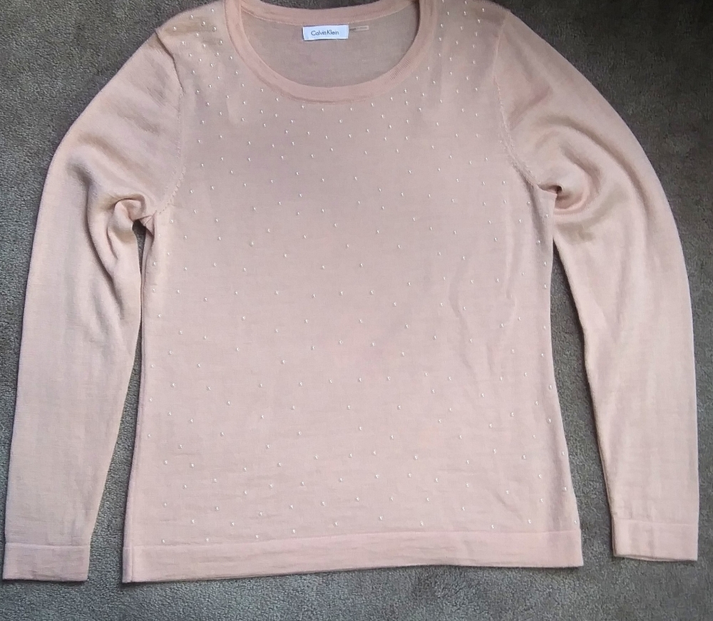 Calvin Klein Pearl Embellished Sweater
